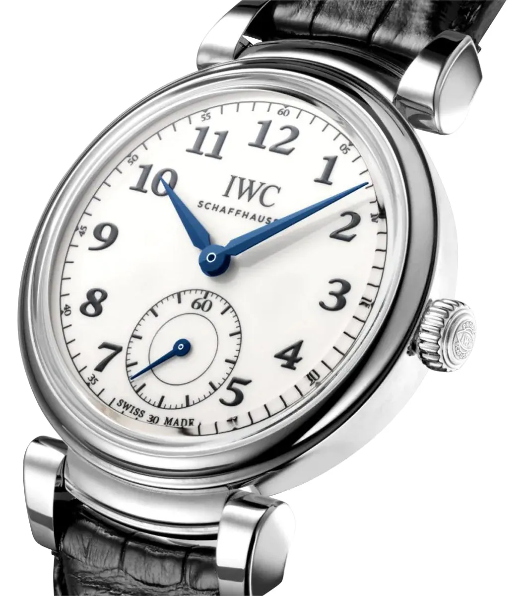 IWC Da Vinci "150 Years" Limited Edition Automatic Stainless Steel White Dial Black Leather Strap Mens Watch IW358101