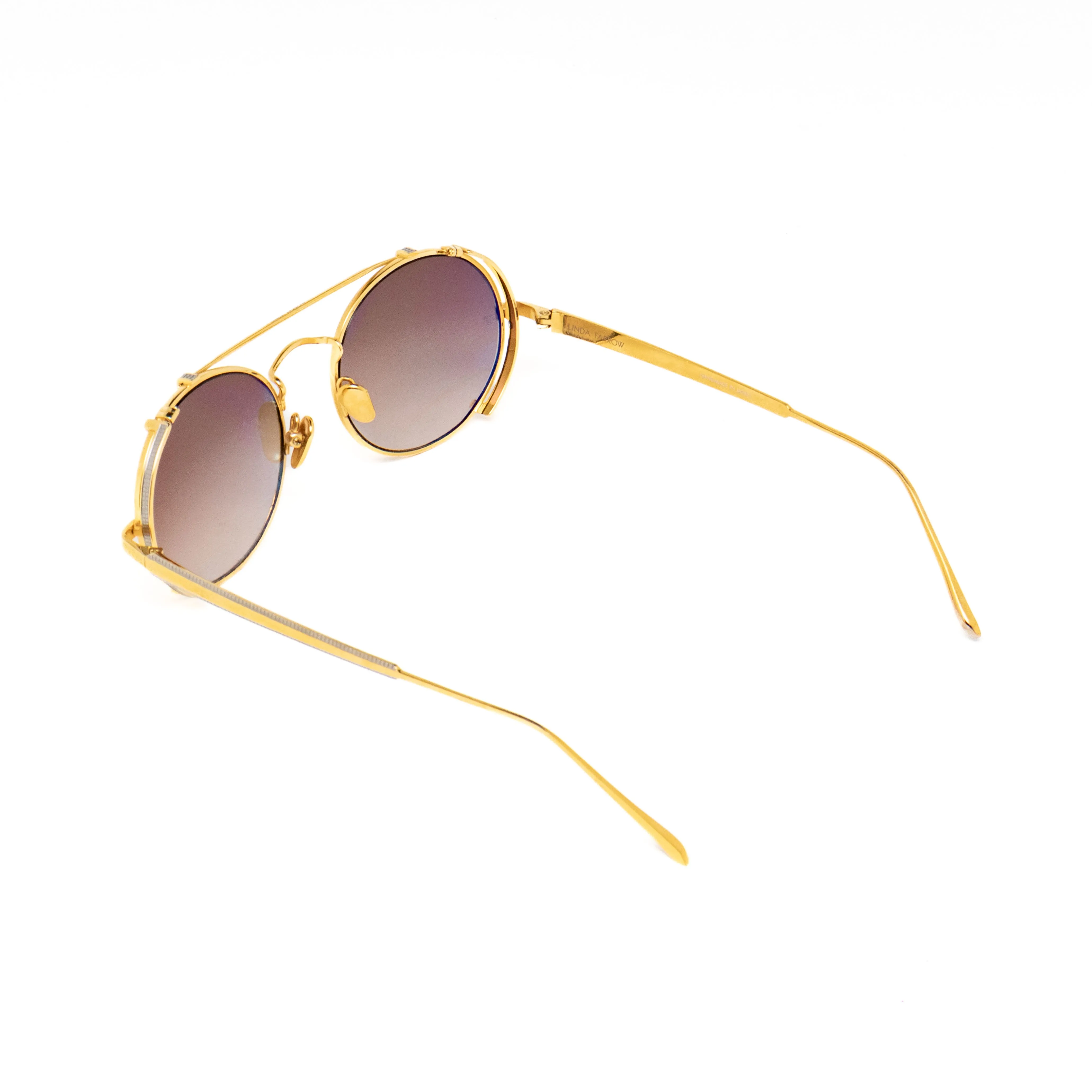 Jimi Oval Yellow Gold and 1 C2 Fine Chain Sunglasses