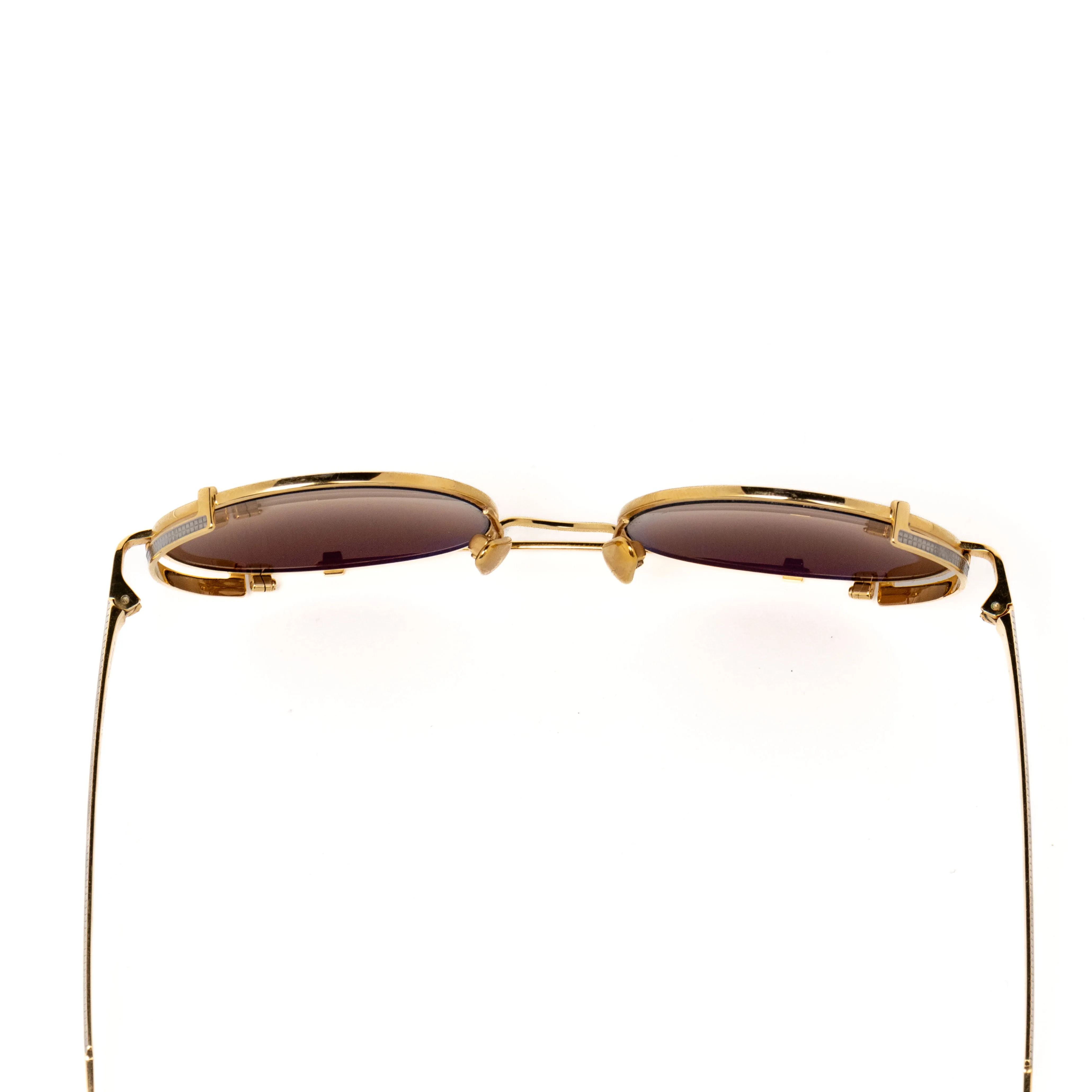 Jimi Oval Yellow Gold and 1 C2 Fine Chain Sunglasses