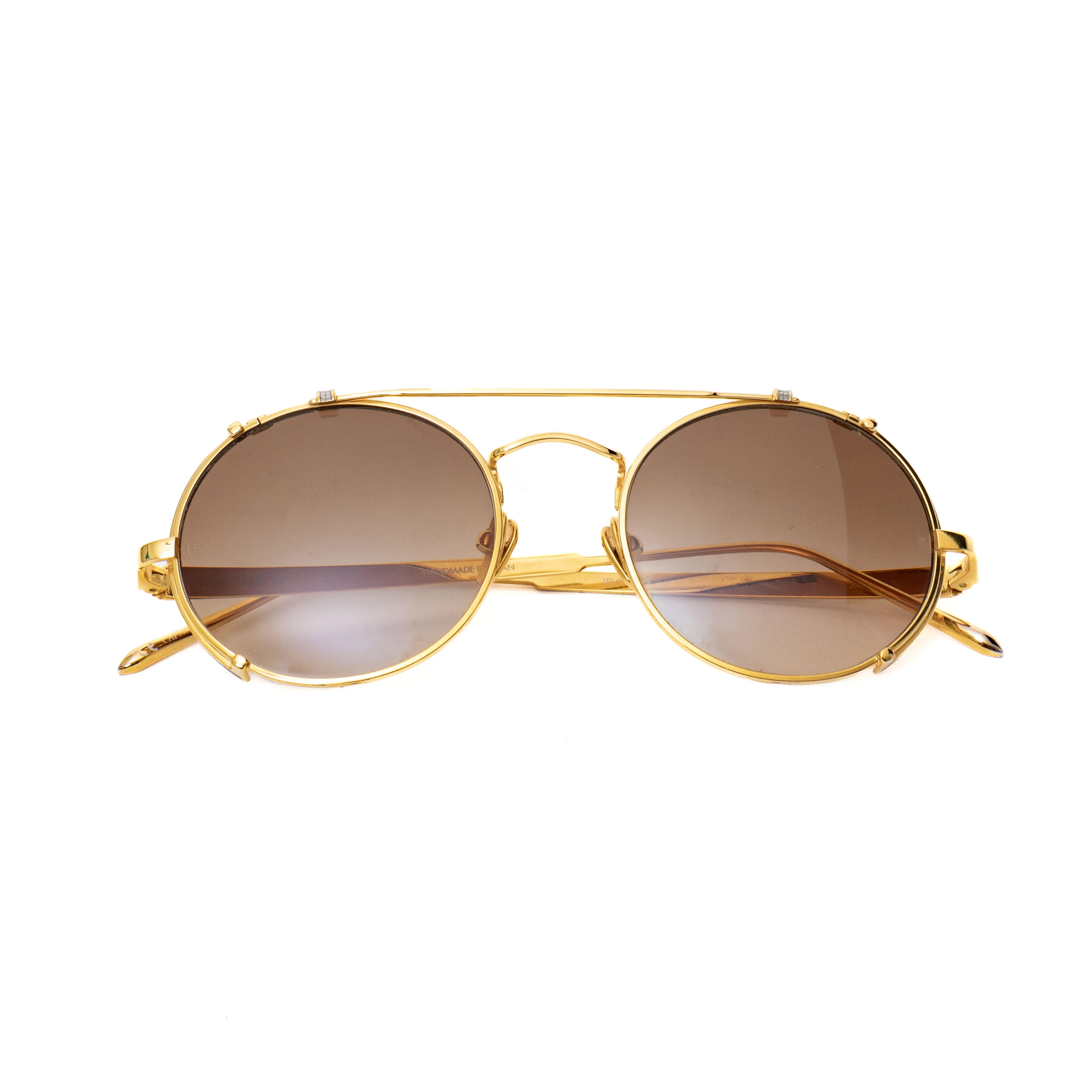 Jimi Oval Yellow Gold and 1 C2 Fine Chain Sunglasses