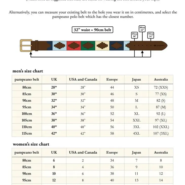 Leather Polo Belt - Principe - Pampeano