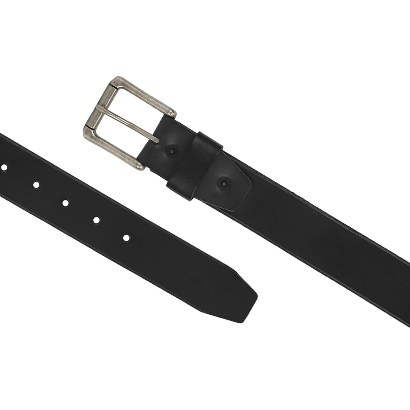 Men's Black Solid Belt