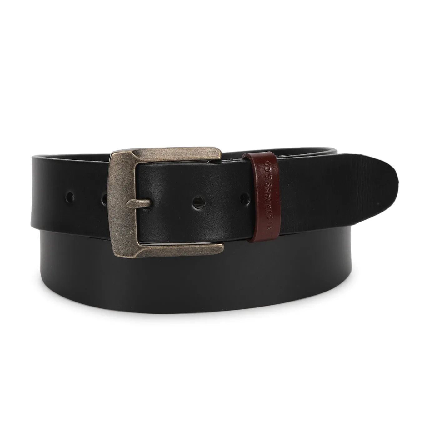 Men's Black Solid Belt