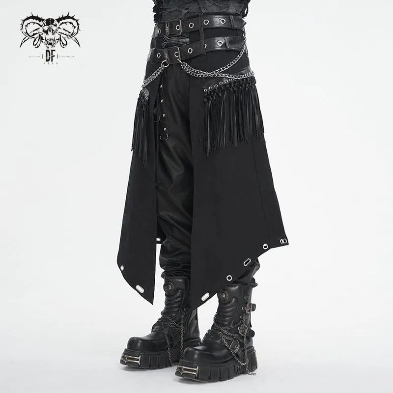 Men's Gothic Double-belt Tassels Kilt