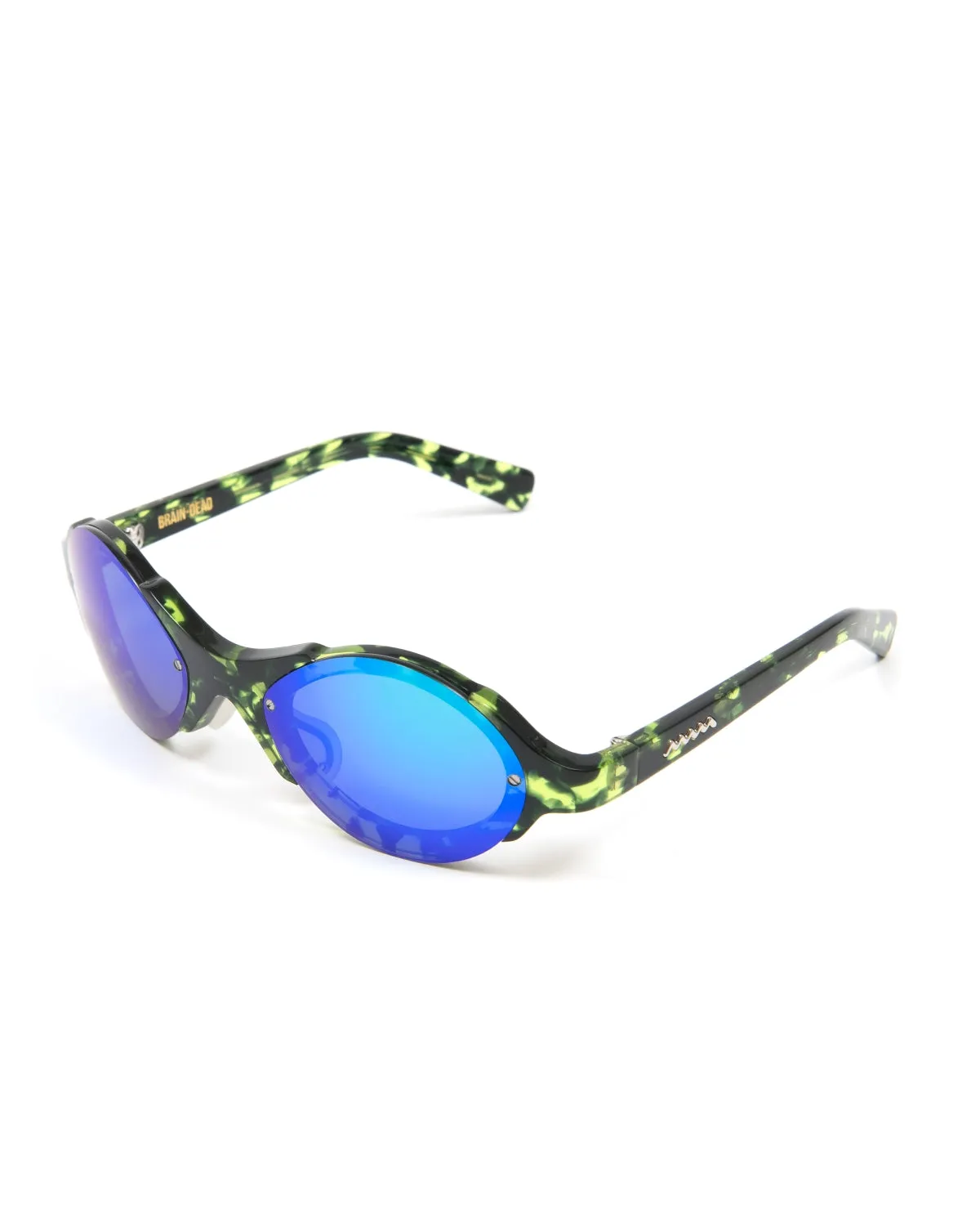 Mutant Post Modern Primitive Eye Protection - Black-Green Tortoise /Blue Reflective