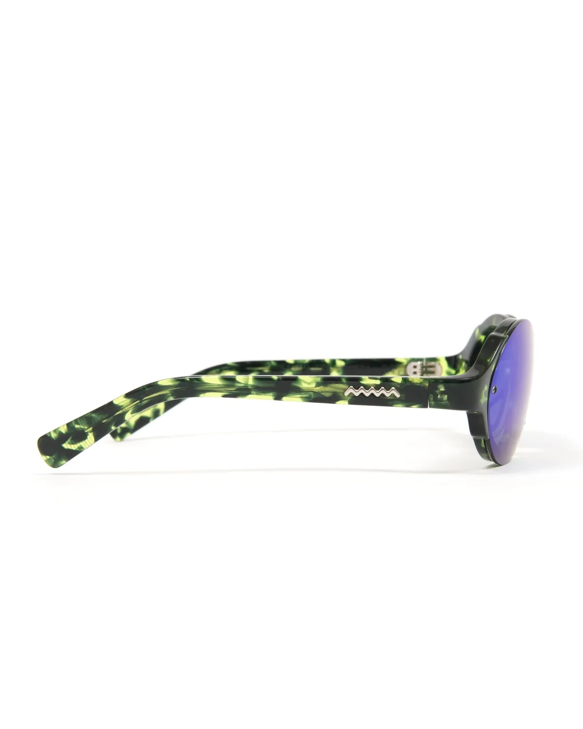 Mutant Post Modern Primitive Eye Protection - Black-Green Tortoise /Blue Reflective