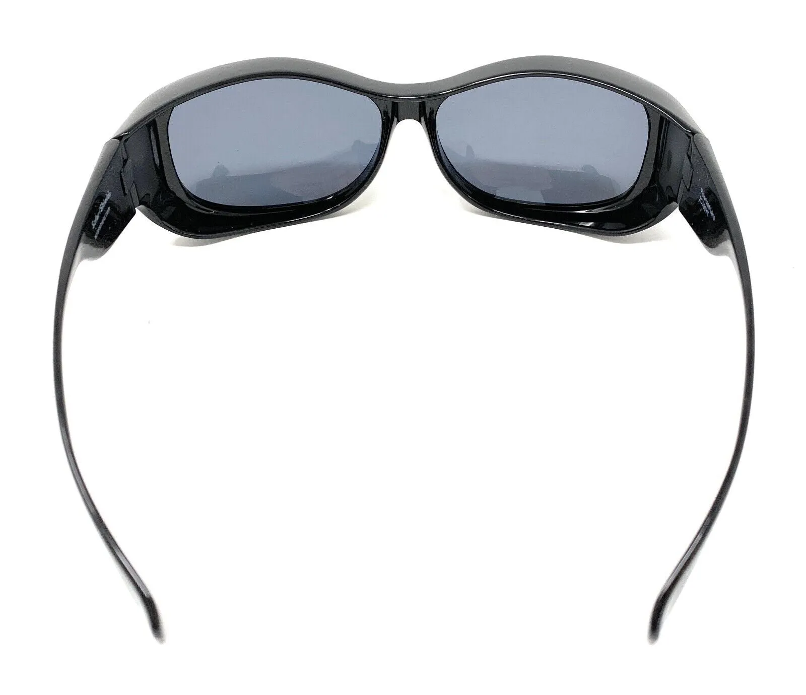 Polarised Sunglasses Optical Covers Over Spectacles BLACK Diamond Effect 571