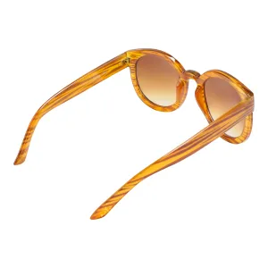 Round Fashion Sunglasses Burnt Orange/Tan