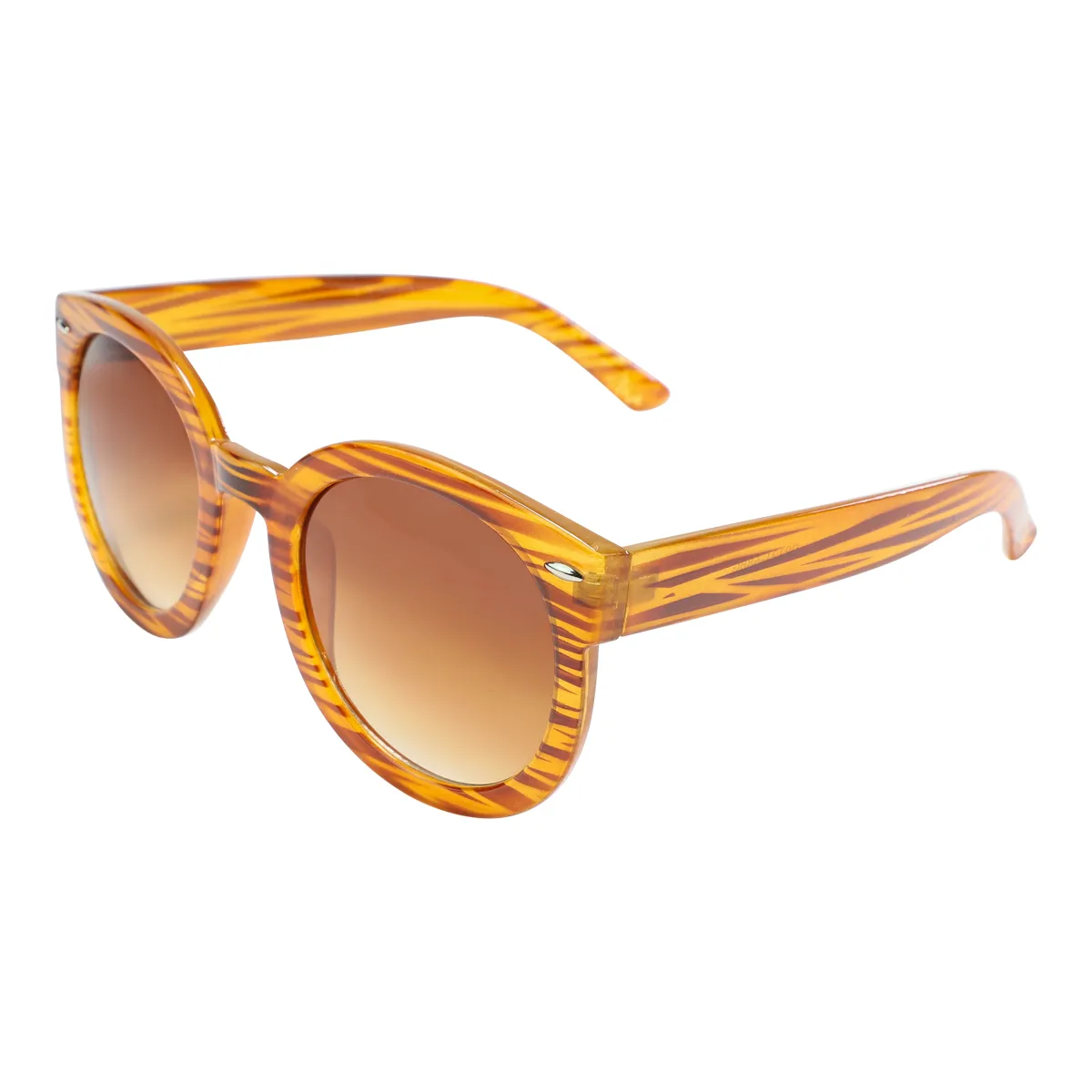 Round Fashion Sunglasses Burnt Orange/Tan