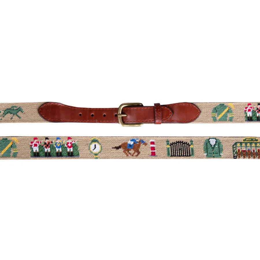 Smathers & Branson Keeneland Life Needlepoint Belt