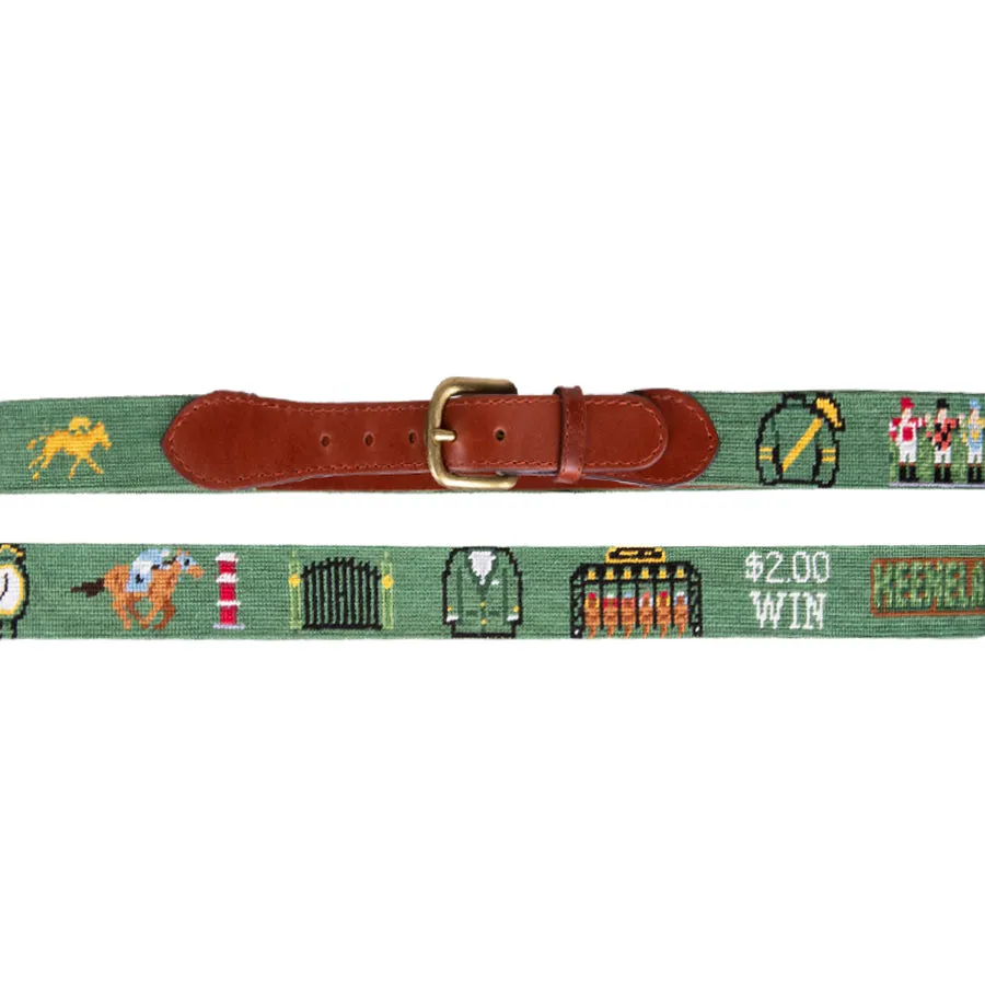 Smathers & Branson Keeneland Life Needlepoint Belt