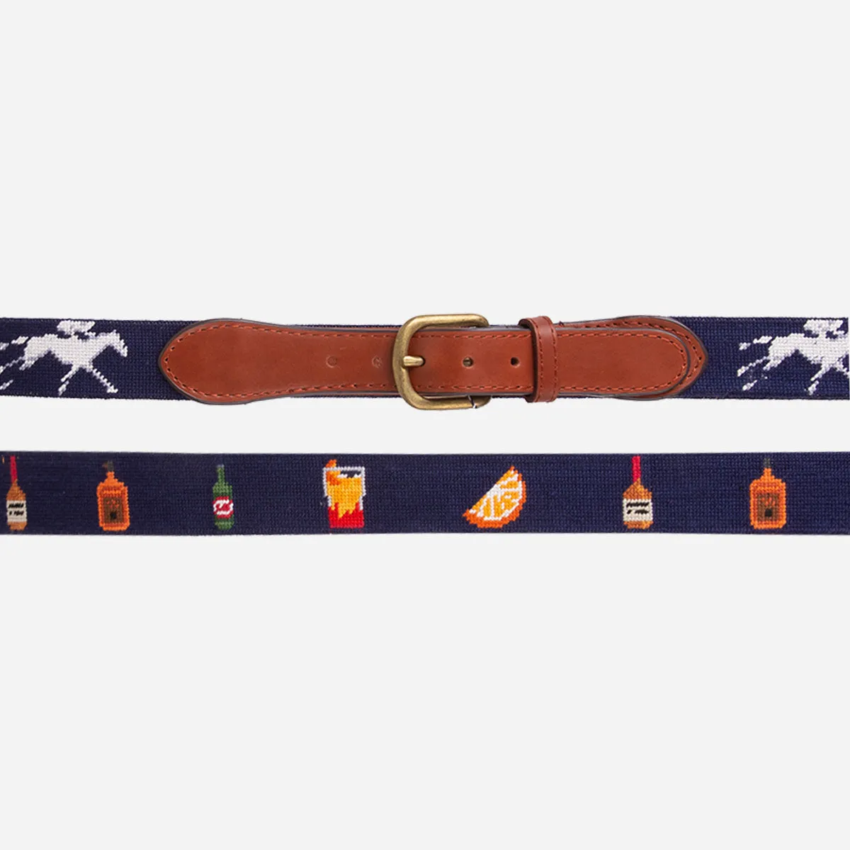 Smathers & Branson Men's Keeneland Breeze Needlepoint Belt