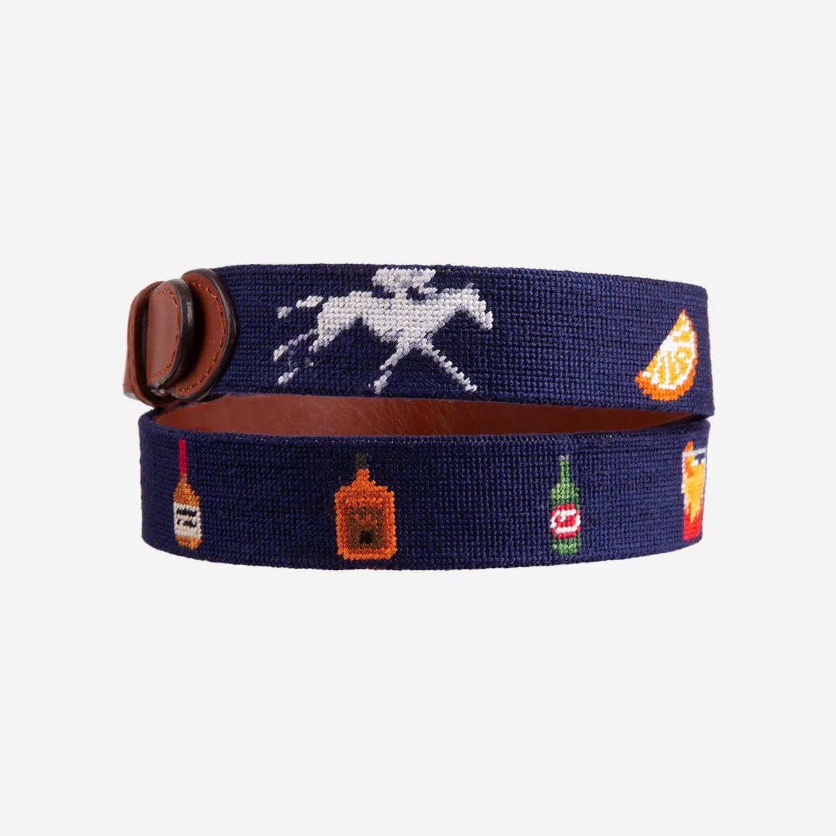 Smathers & Branson Men's Keeneland Breeze Needlepoint Belt