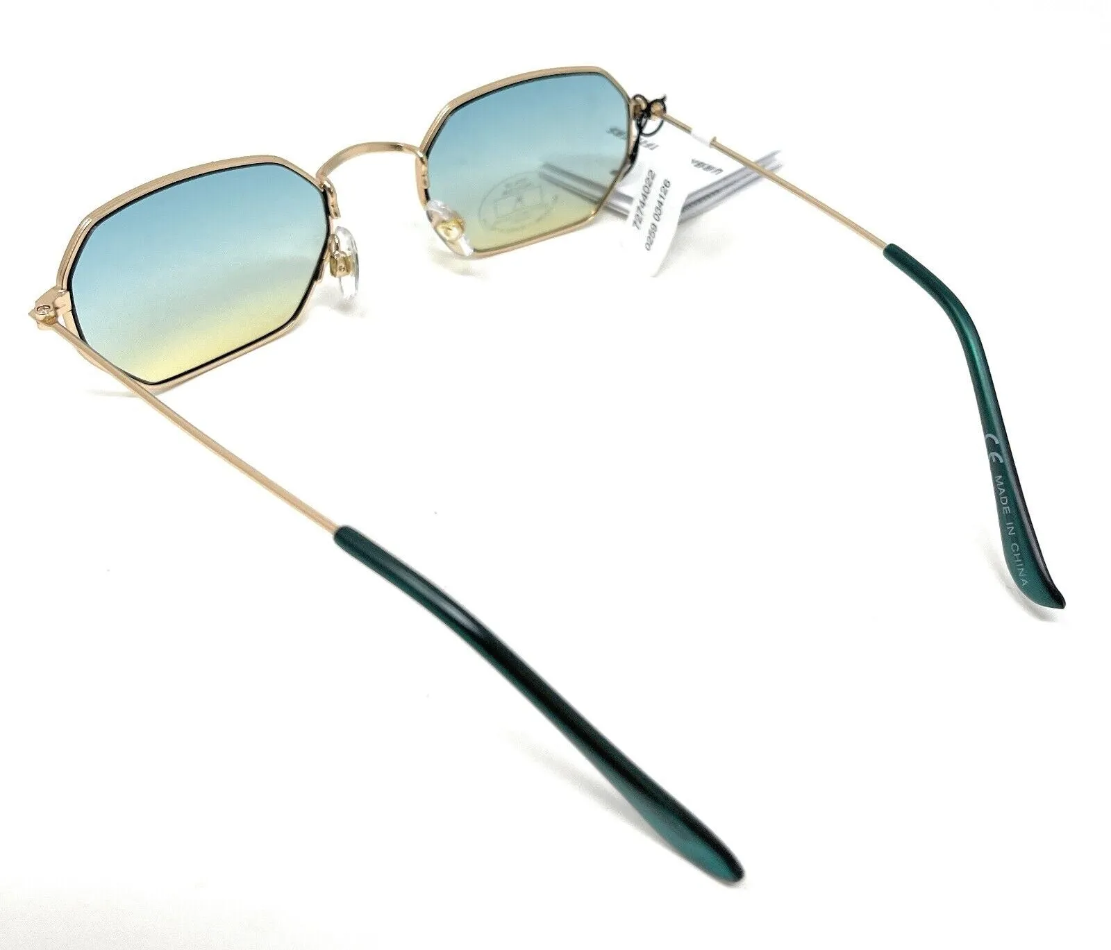 Sunglasses Women's Fashion Gold Frame Blue Urban Outfitters 44022