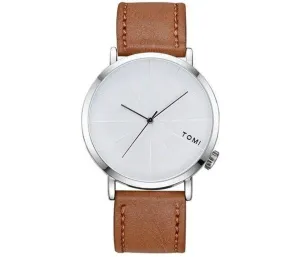 TOMI T-082 Round Dial Quartz Slim Dial Watch