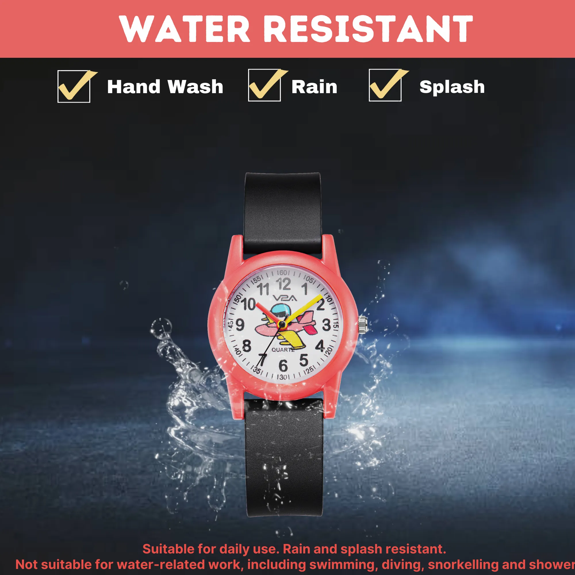 V2A Analog Printed Dial Cute Watch for Kids and Toddlers Unisex-Child Between 2 to 8 Years of Age 30 M Waterproof Watches for Kids