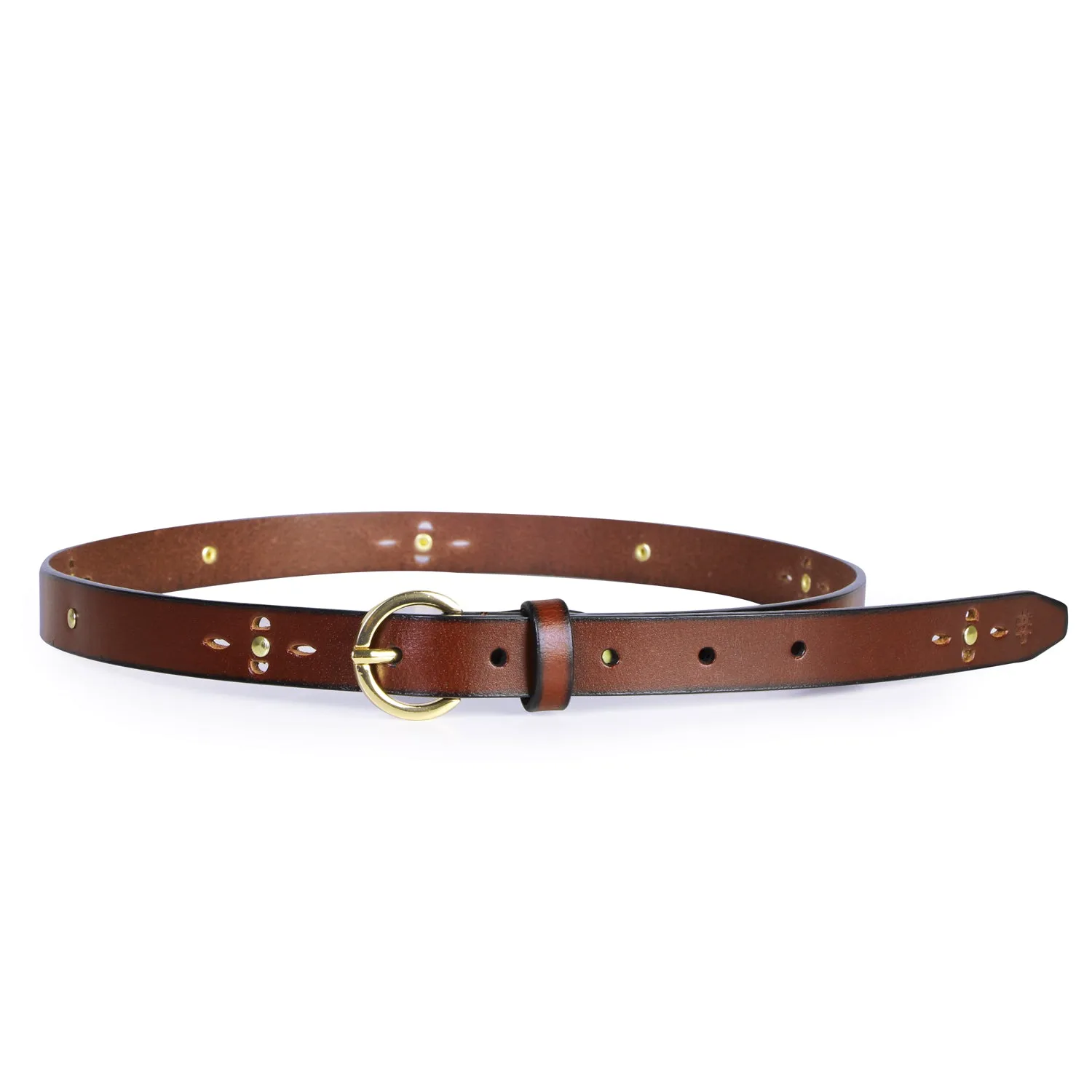 Women's Leather waist Belt - Brown