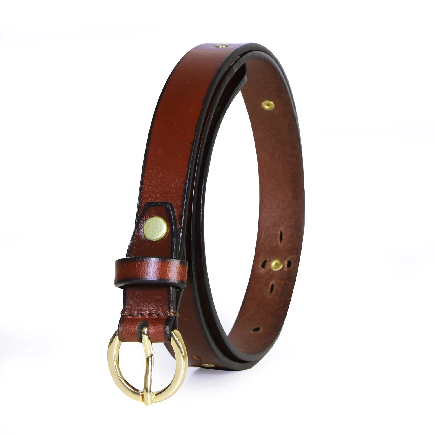 Women's Leather waist Belt - Brown